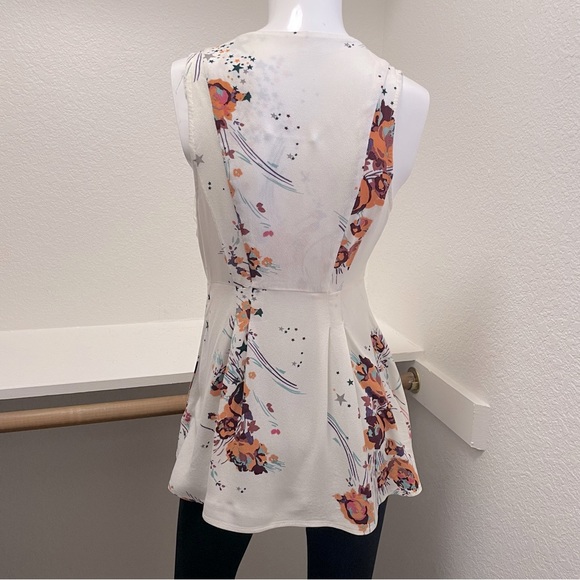 F.P. Te Amo Babydoll Mini Dress/Tunic + Back To Basics Floral Ivory Top Sz XS - Picture 4 of 11